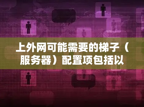 上外网可能需要的梯子(服务器)配置项包括以下内容