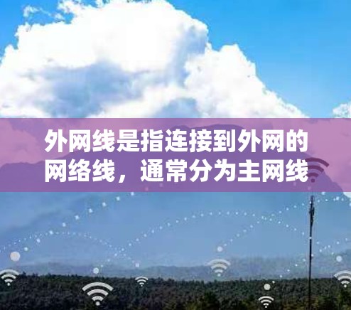 外网线是指连接到外网的网络线,通常分为主网线和备用网线。它在网络中扮演重要角色,用于连接到主网或备用网。以下是一些关于如何正确使用外网线的步骤